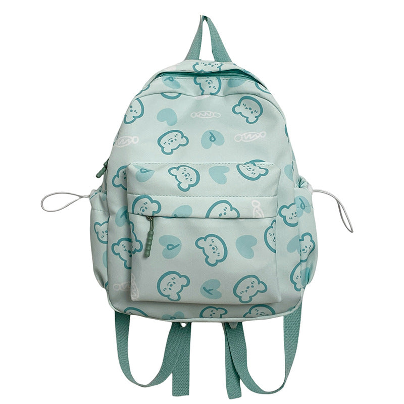 Cute Character Print School Backpack LoungeYard — product view 5