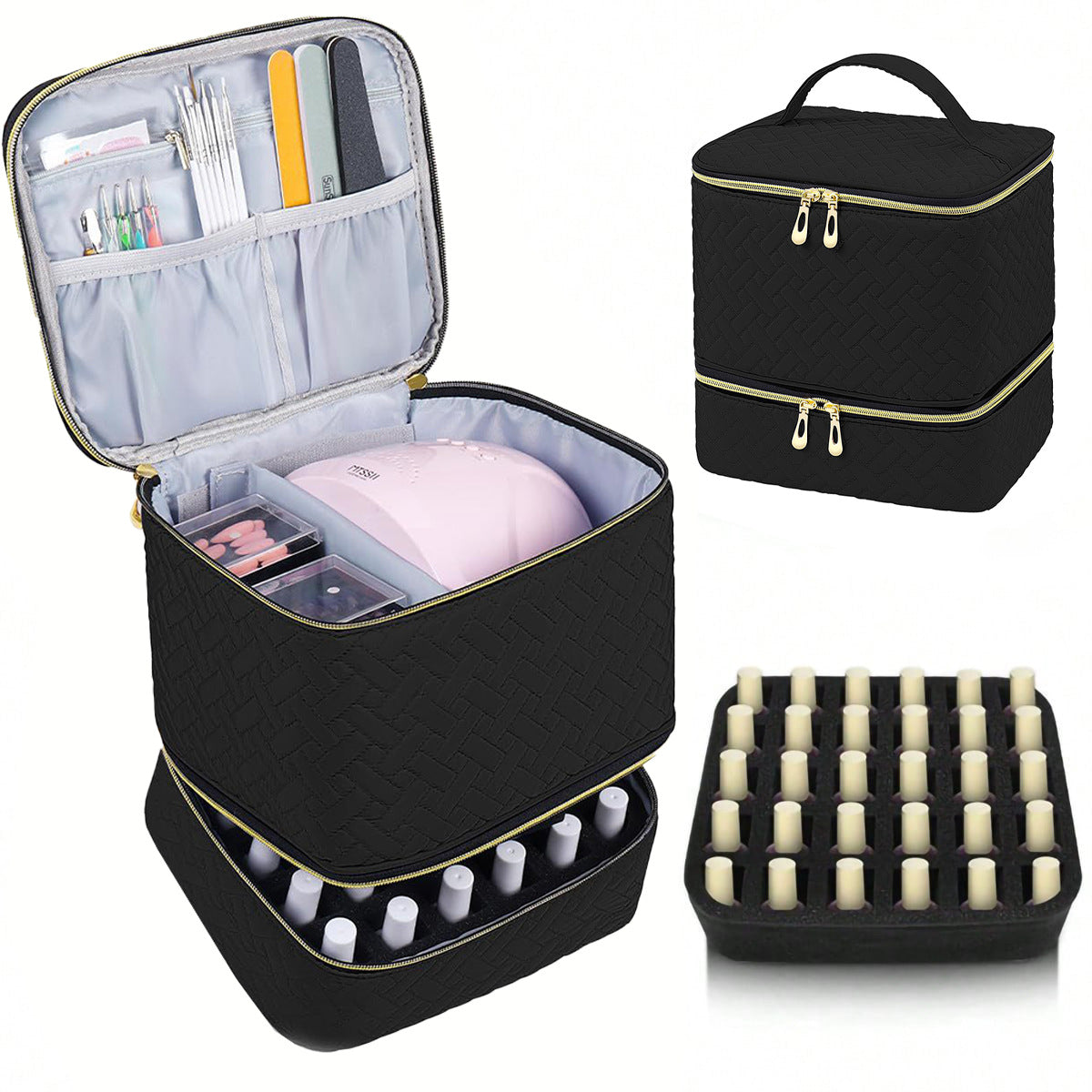 Cosmetic storage bag with multiple compartments LoungeYard — product view 1