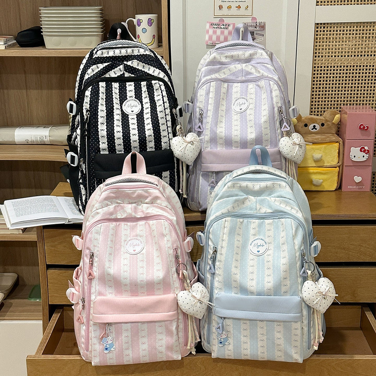 Functional Easy-Access School Backpack LoungeYard — product view 4