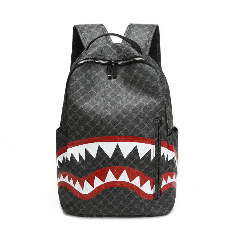 Shark-Graphic Casual Backpack LoungeYard — product view 4