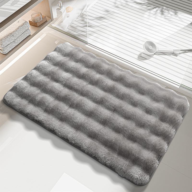 Plush Textured Bath Mat Bowlift — product view 1