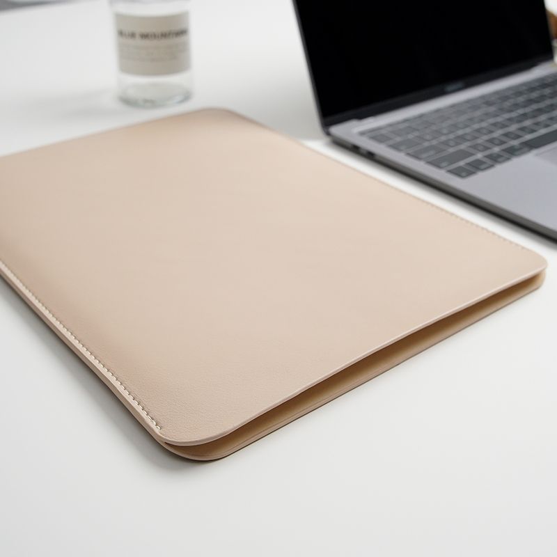 Sleek Leather Laptop Sleeve LoungeYard — product view 2
