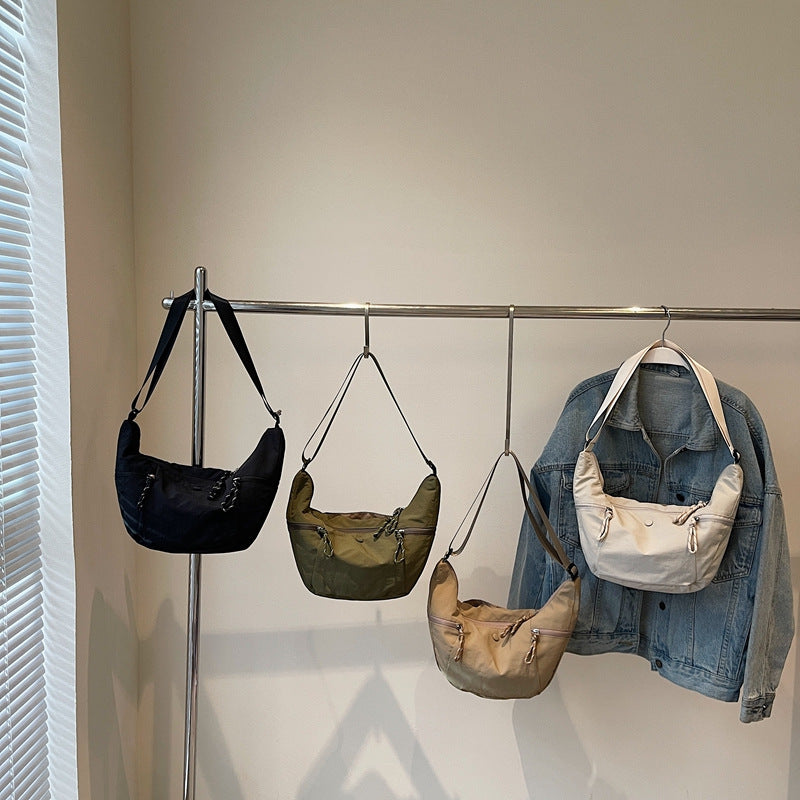 Practical shoulder bag with external zip pockets LoungeYard — product view 4