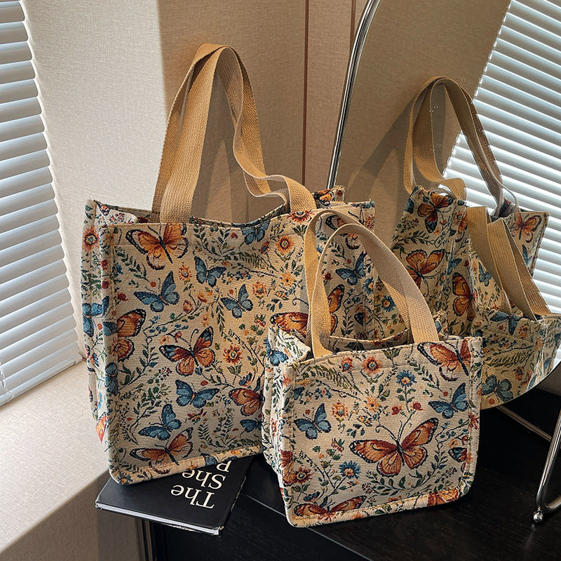 Floral Patterned Fabric Tote Bag — product view 1