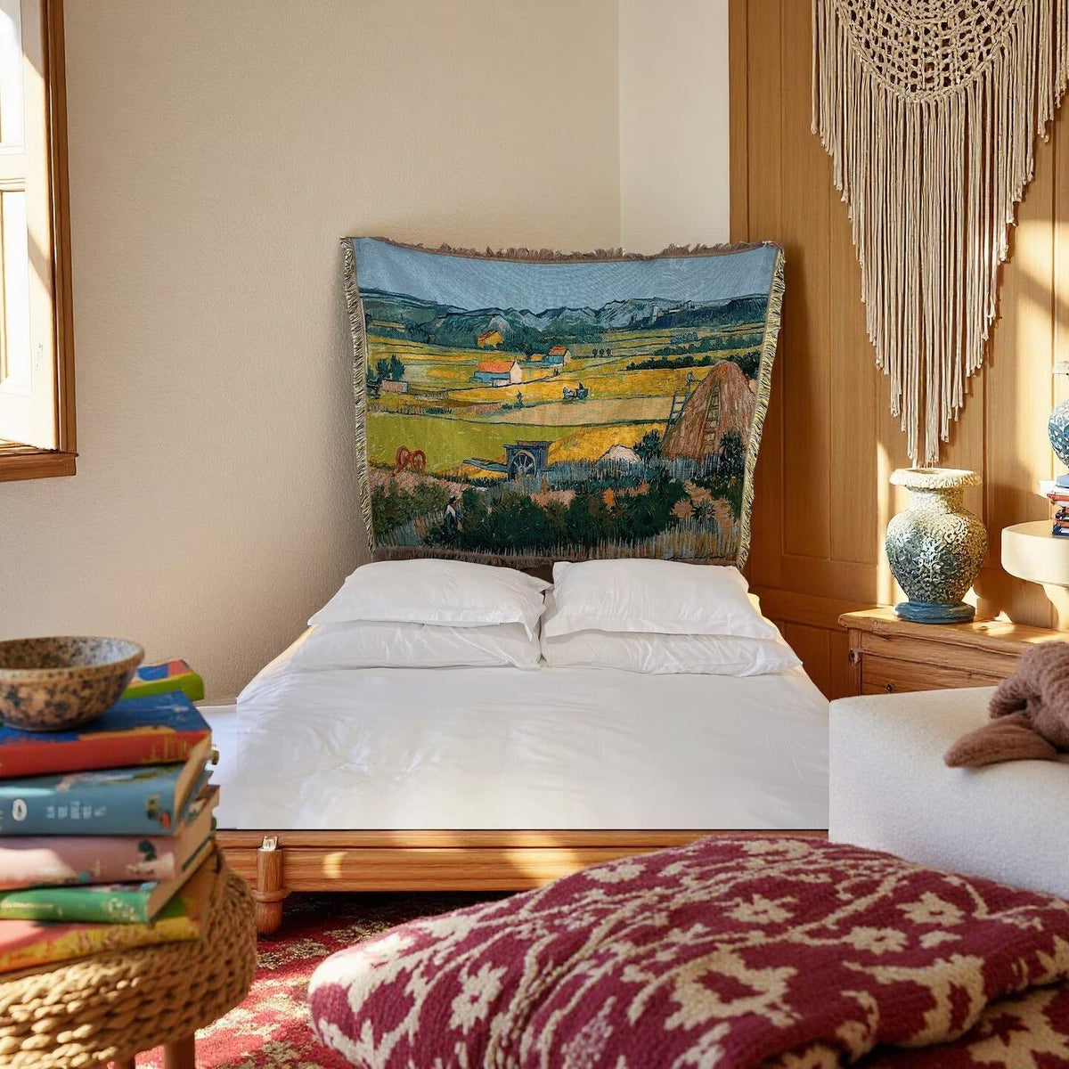 Artistic Floral Throw Blanket — product view 2