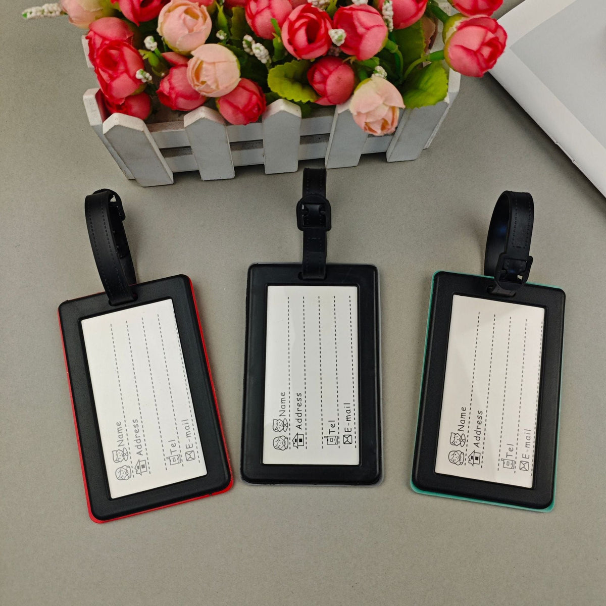 Unisex Luggage Tag with Humorous Message LoungeYard — product view 4