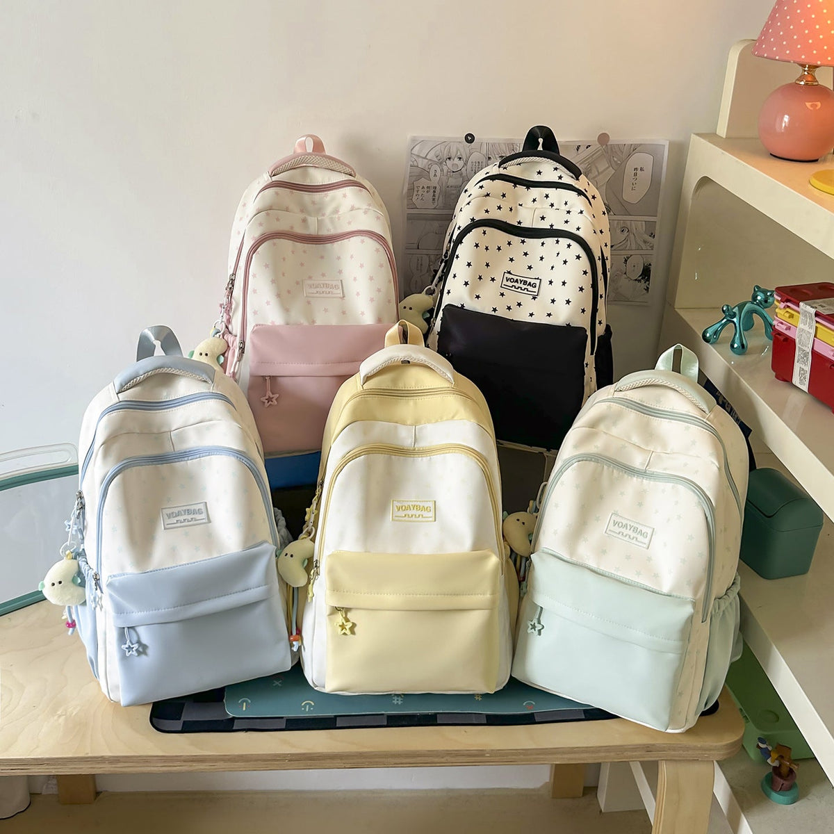 Star-Emblazoned School Backpack LoungeYard — product view 4