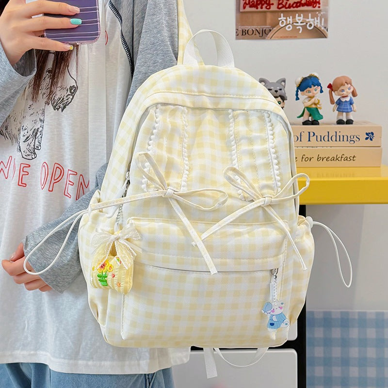 Playful Bunny-Ear Patterned Backpack LoungeYard — product view 2