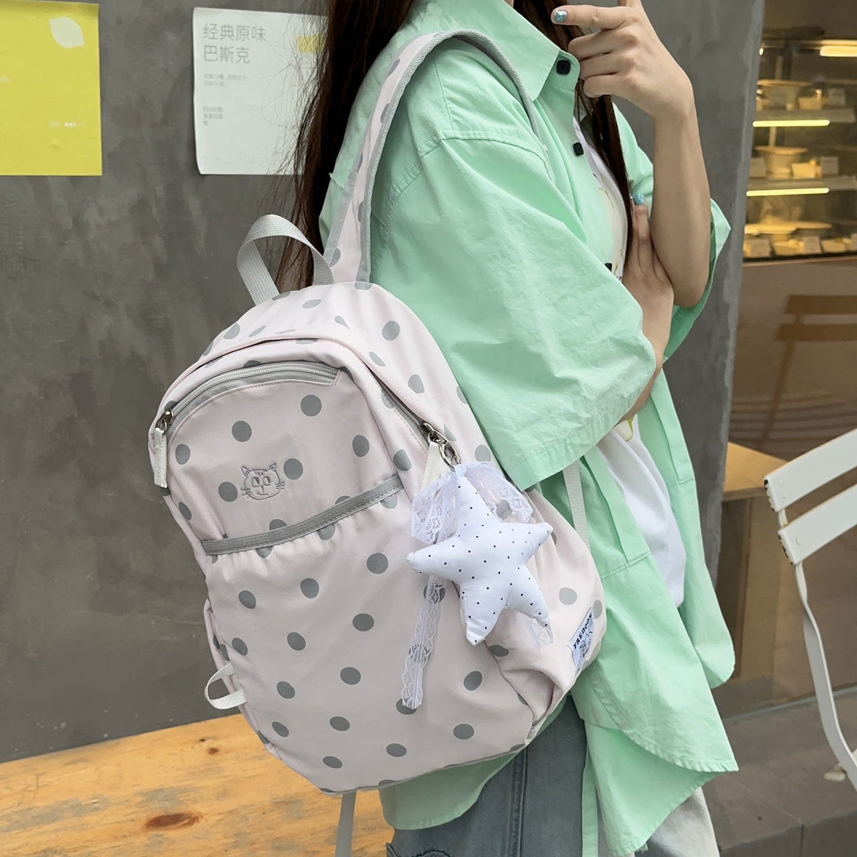 Playful Dotted Backpack LoungeYard — product view 2