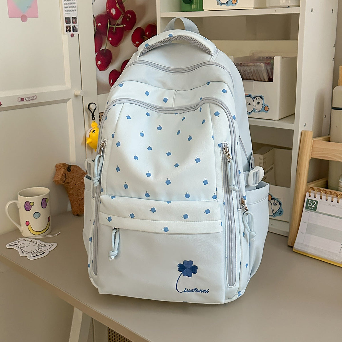 Playful Floral-Themed School Backpack LoungeYard — product view 7