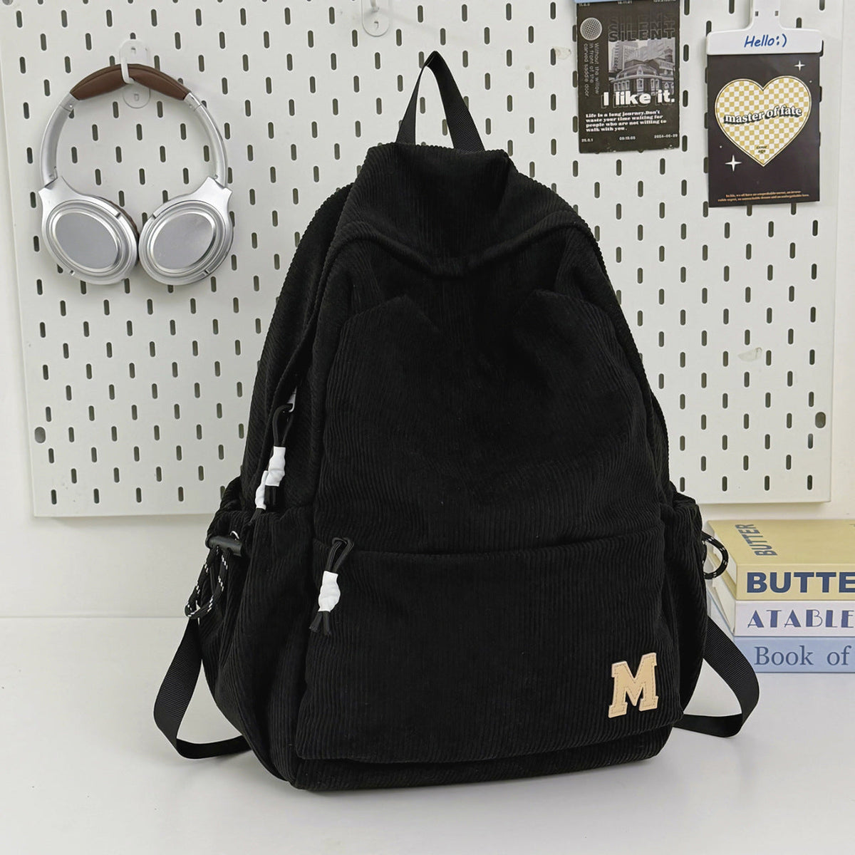 Corduroy Casual Backpack LoungeYard — product view 6