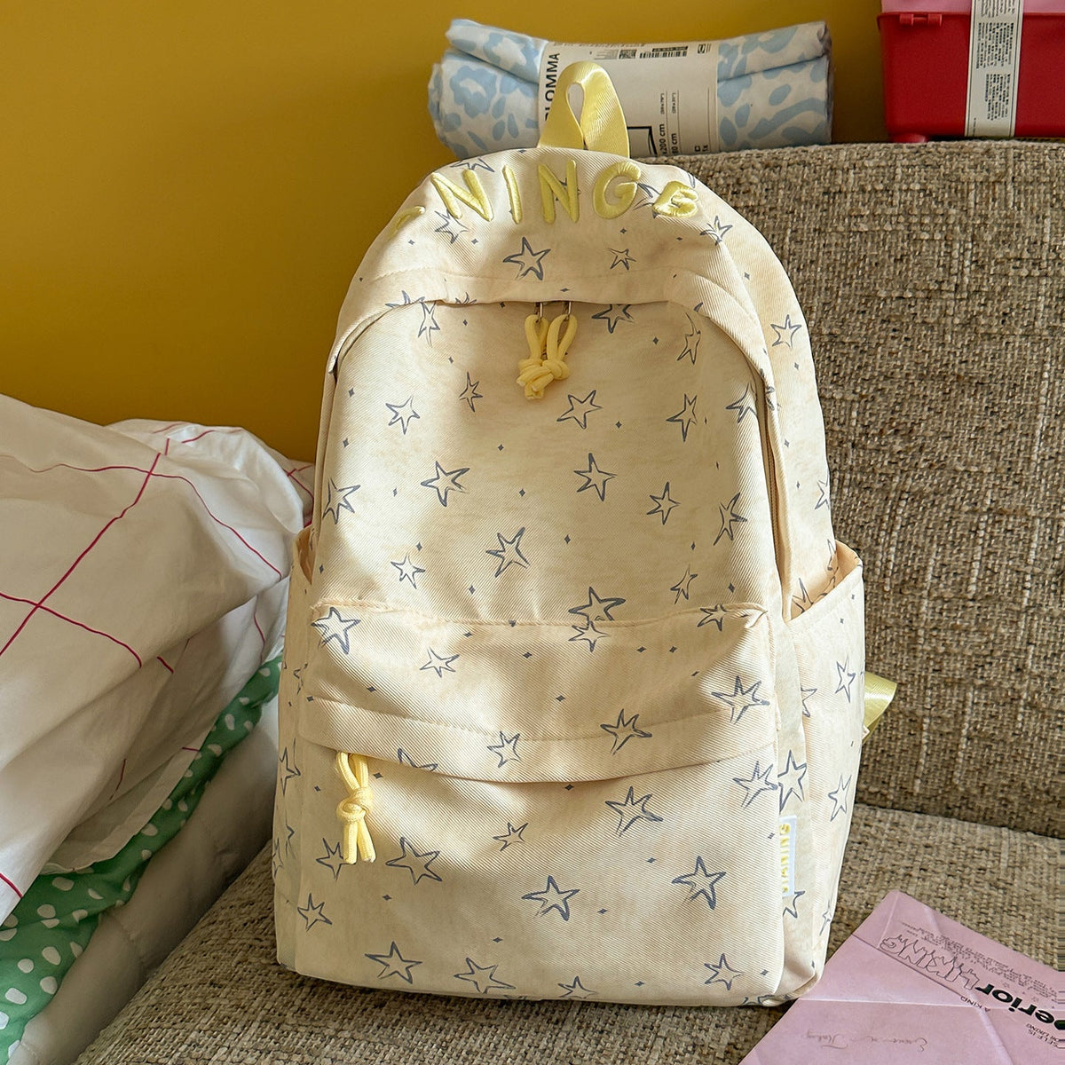 Women’s Stylish Star-Printed Backpack LoungeYard — product view 6