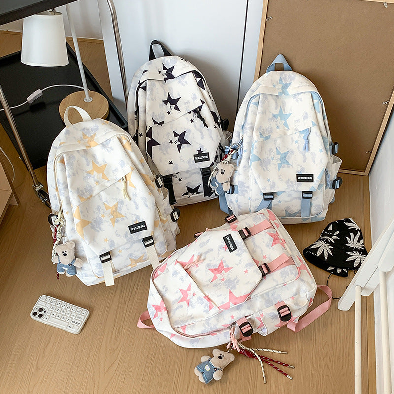 Fun Star-Patterned Backpack LoungeYard — product view 4