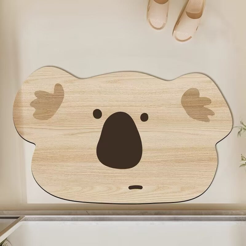 Bear-Shaped Soft Bath Mat — product view 4
