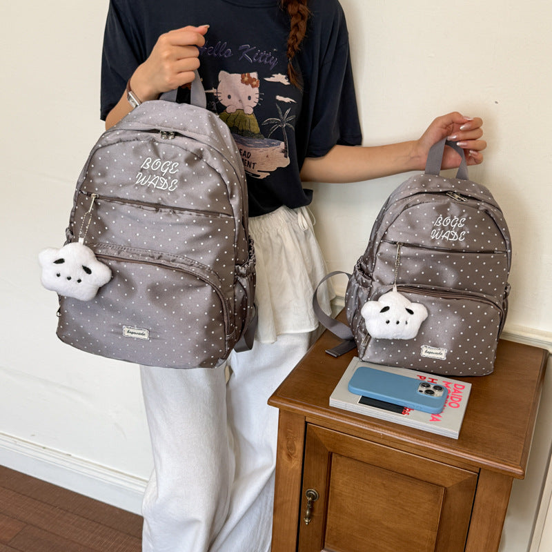 Cute Polka Dot Casual Backpack LoungeYard — product view 3