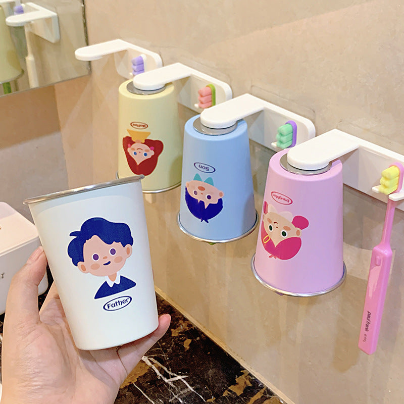 Wall-mounted toothbrush holder with playful design LoungeYard — product view 4