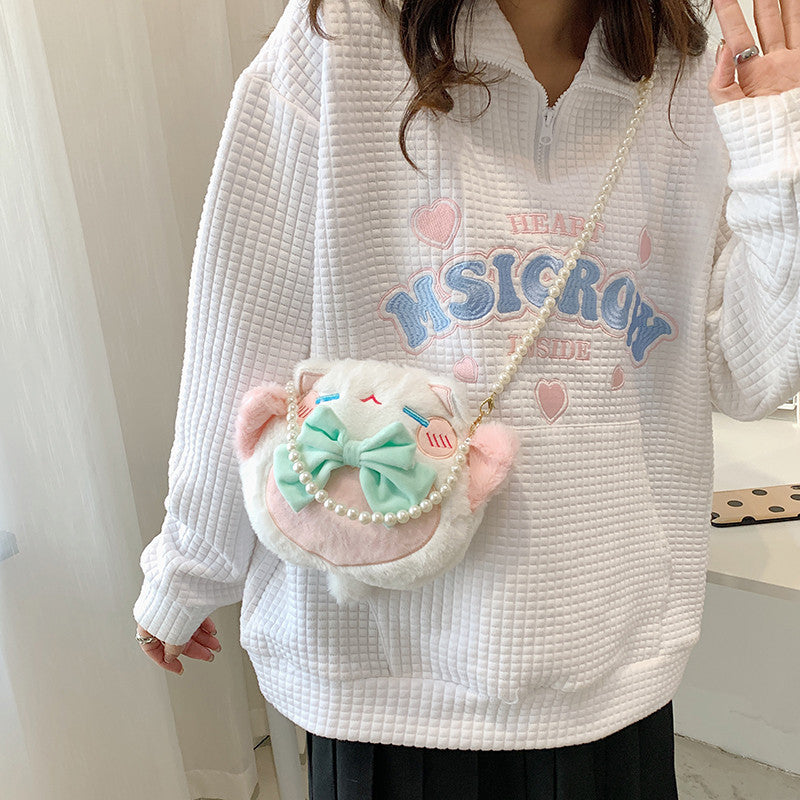 Cute Plush Cat-Themed Handbag — product view 5