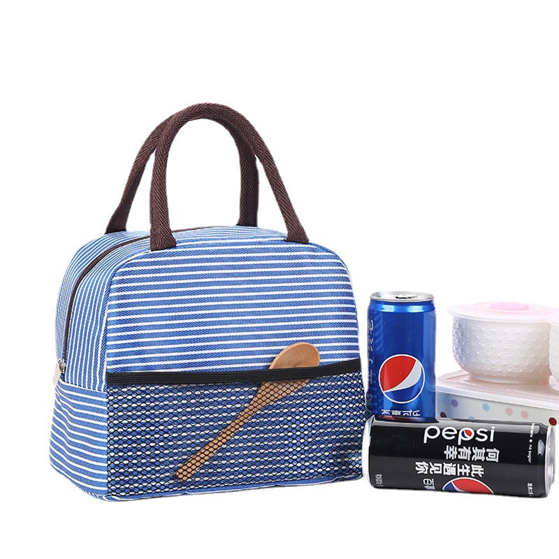 Cooling insulated bag with stylish striped pattern LoungeYard — product view 4
