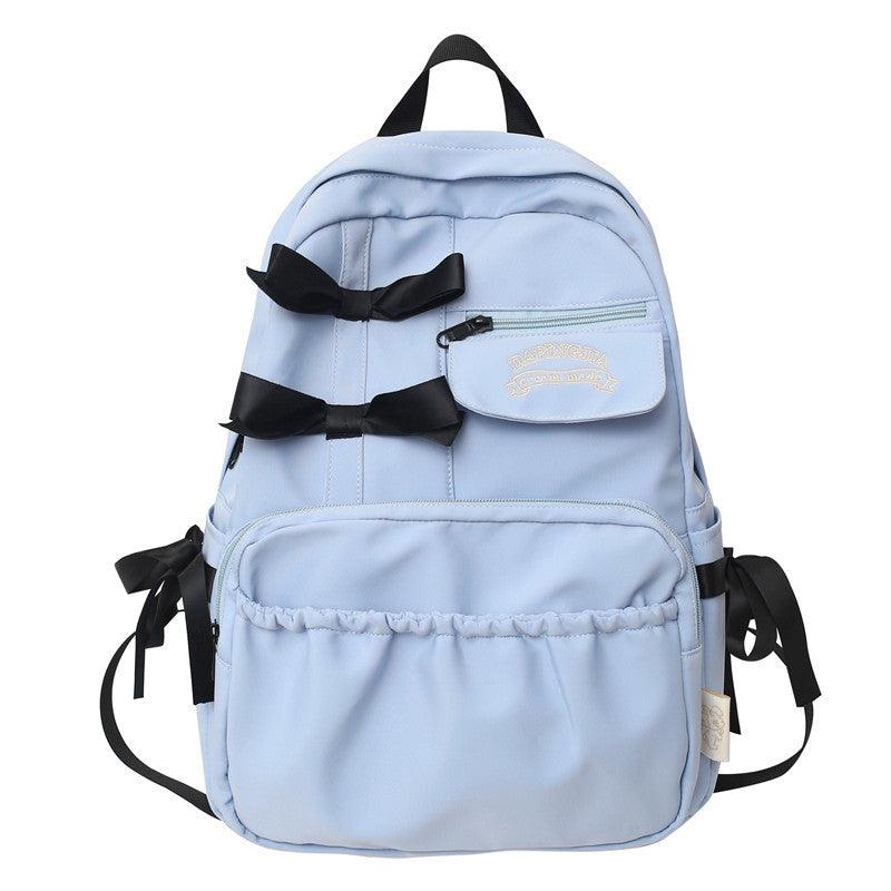 Charming Bow-Appliqué Casual Backpack LoungeYard — product view 5