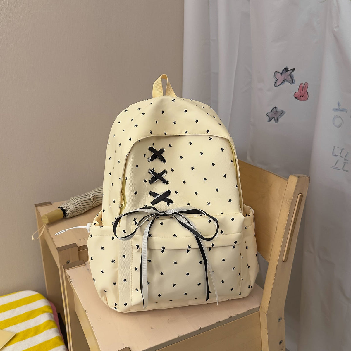 Charming Star-Embellished Backpack LoungeYard — product view 7