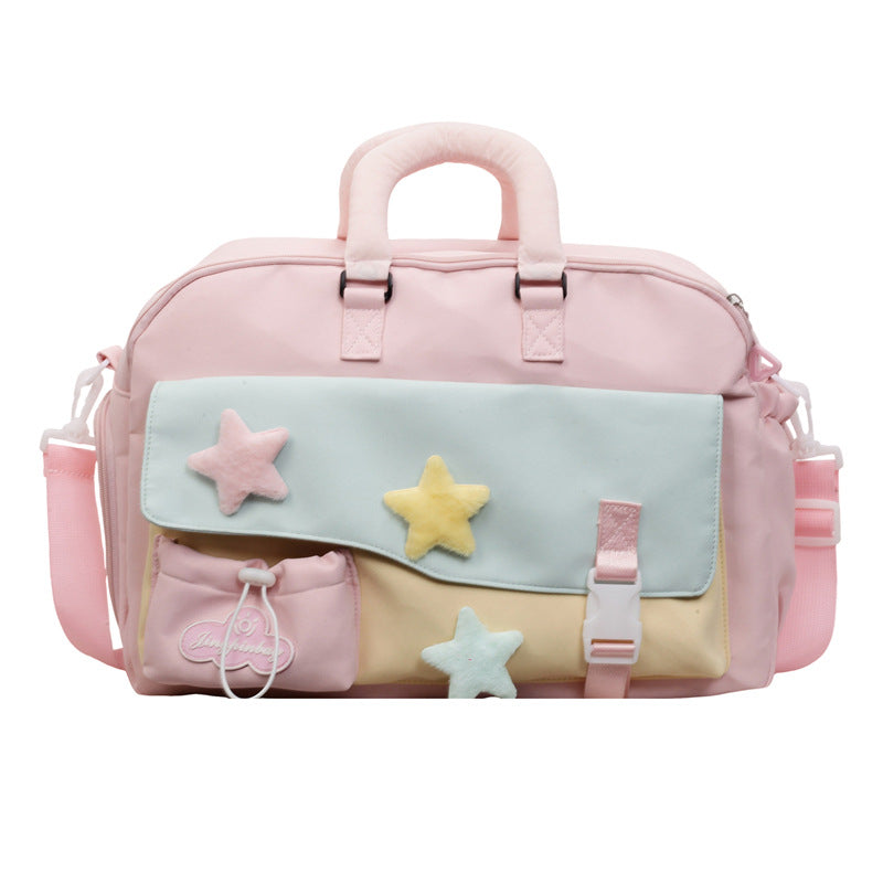 Fashionable Tote Bag With Colorful Applications LoungeYard — product view 5