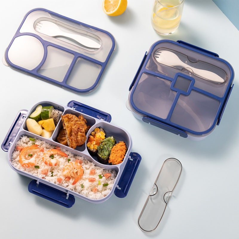 Multi-Compartment Insulated Food Container with Utensil Set — product view 2
