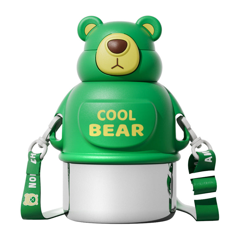 Unisex water bottle in bear design by LoungeYard — product view 3