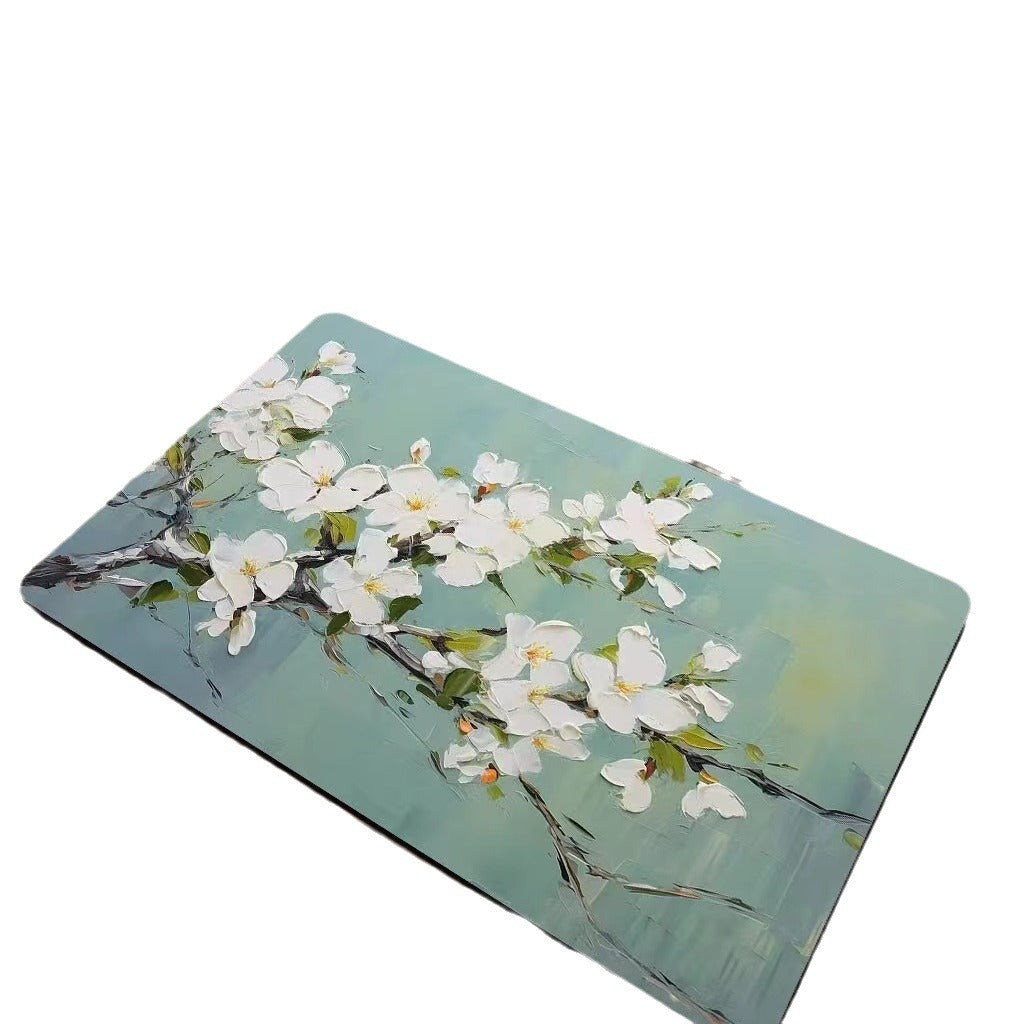 Luxury Textured Floral Bath Mat LoungeYard — product view 5