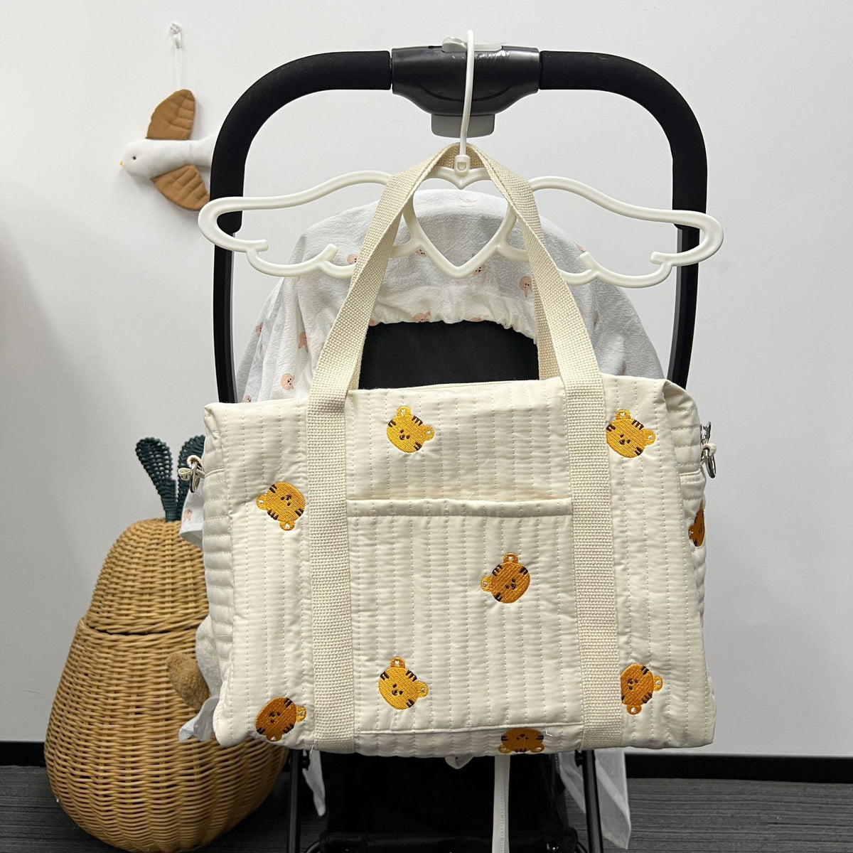 Quilted Baby Diaper Backpack — product view 5
