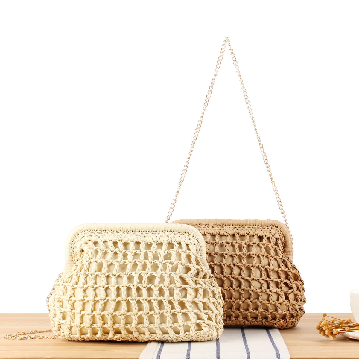Handbag with Elegant Net Structure LoungeYard — product view 2