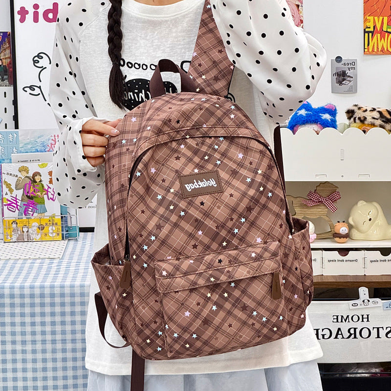 Playful Geometric Pattern Backpack LoungeYard — product view 3