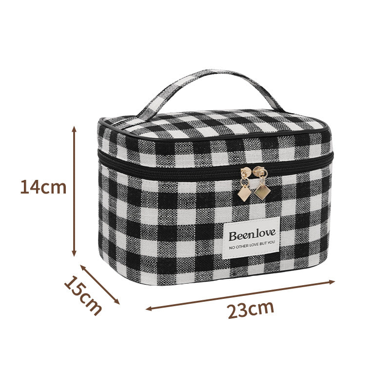 Stylish Checkered Makeup Case LoungeYard — product view 7