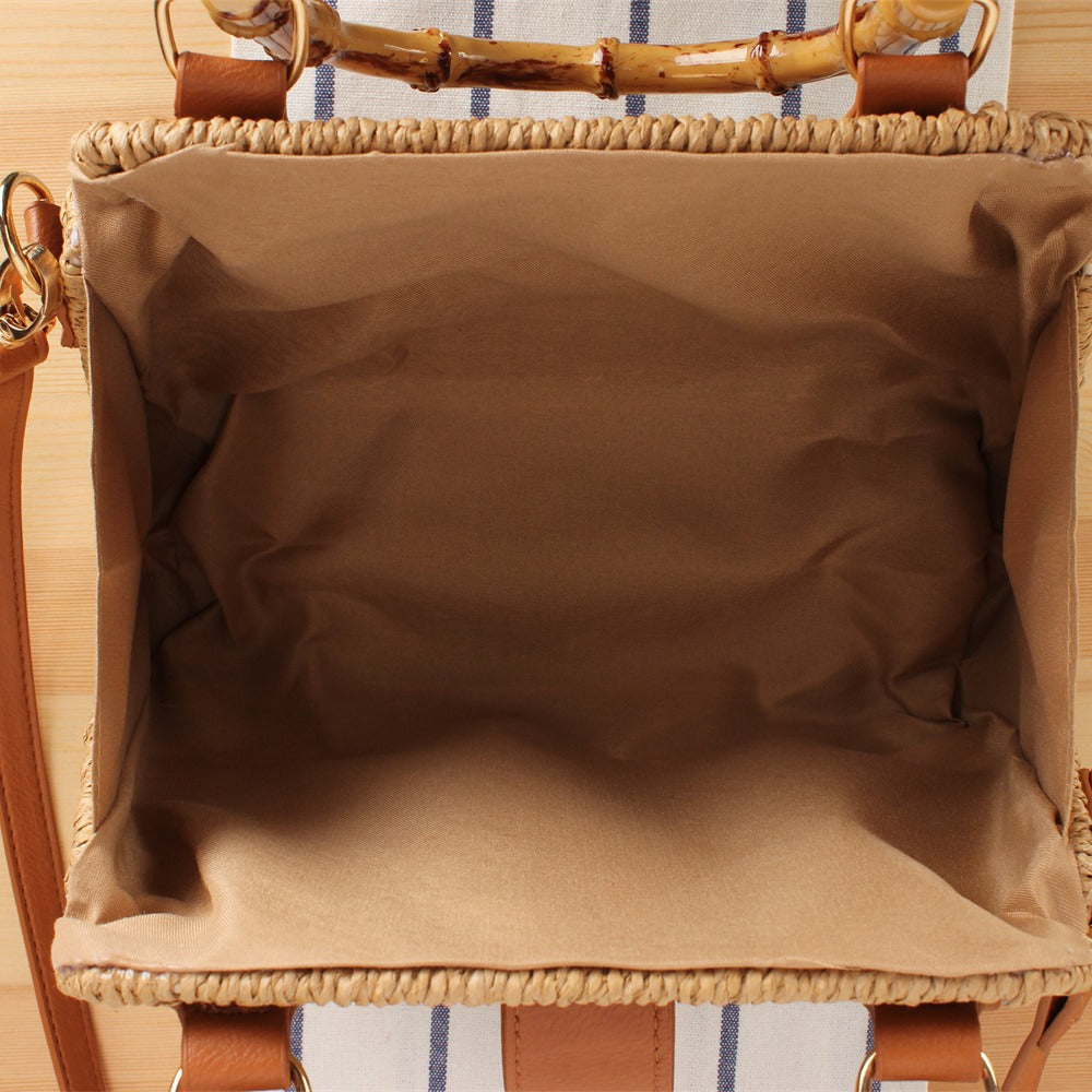 Handbag with Modern Woven Design and Adjustable Shoulder Strap LoungeYard — product view 3