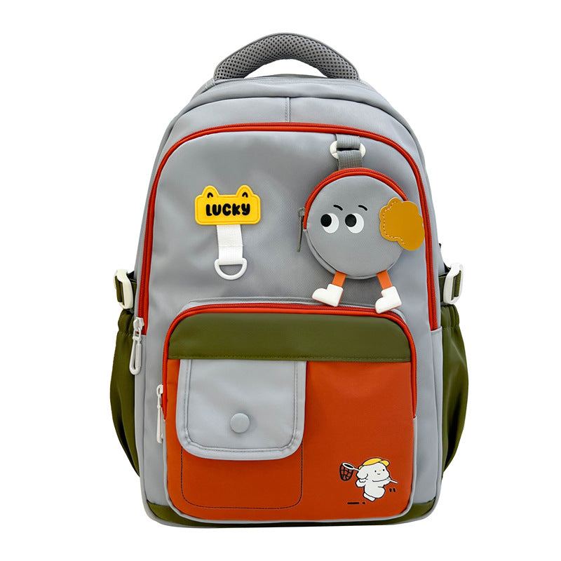 Playful Character Design School Backpack LoungeYard — product view 1
