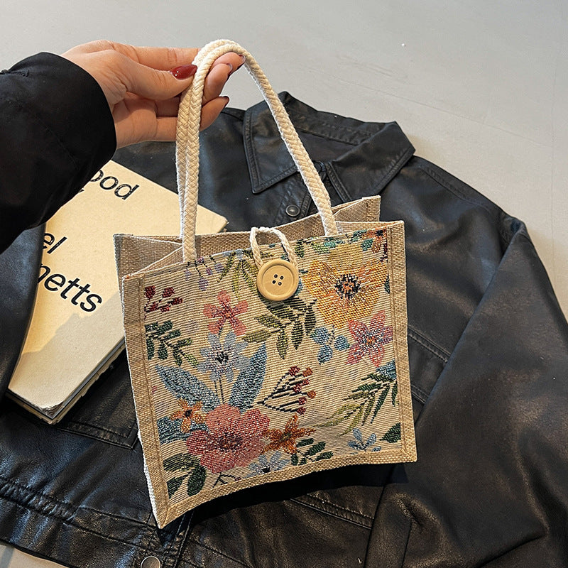 Floral Embellished Mini Tote Bag — product view 1