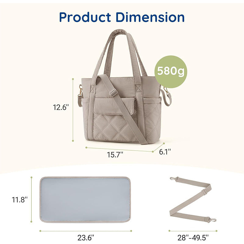 Elegant Quilted Tote Bag LoungeYard — product view 2