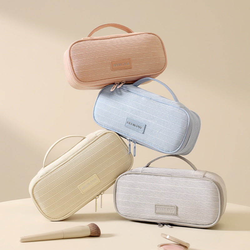 Textured Travel Makeup Case LoungeYard — product view 1