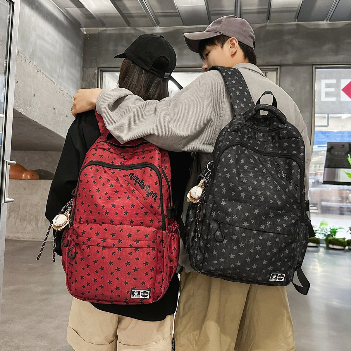 Star-Patterned Adventure Backpack LoungeYard — product view 2