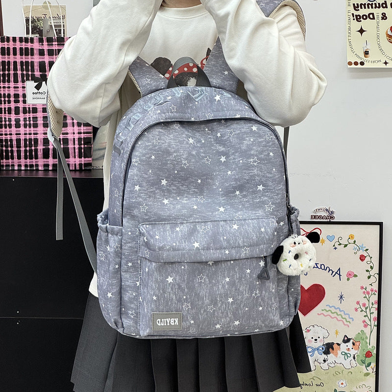 Star-Printed Casual Backpack LoungeYard — product view 6