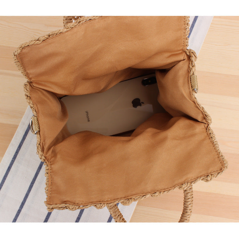 Braided shoulder bag with innovative closure LoungeYard — product view 4