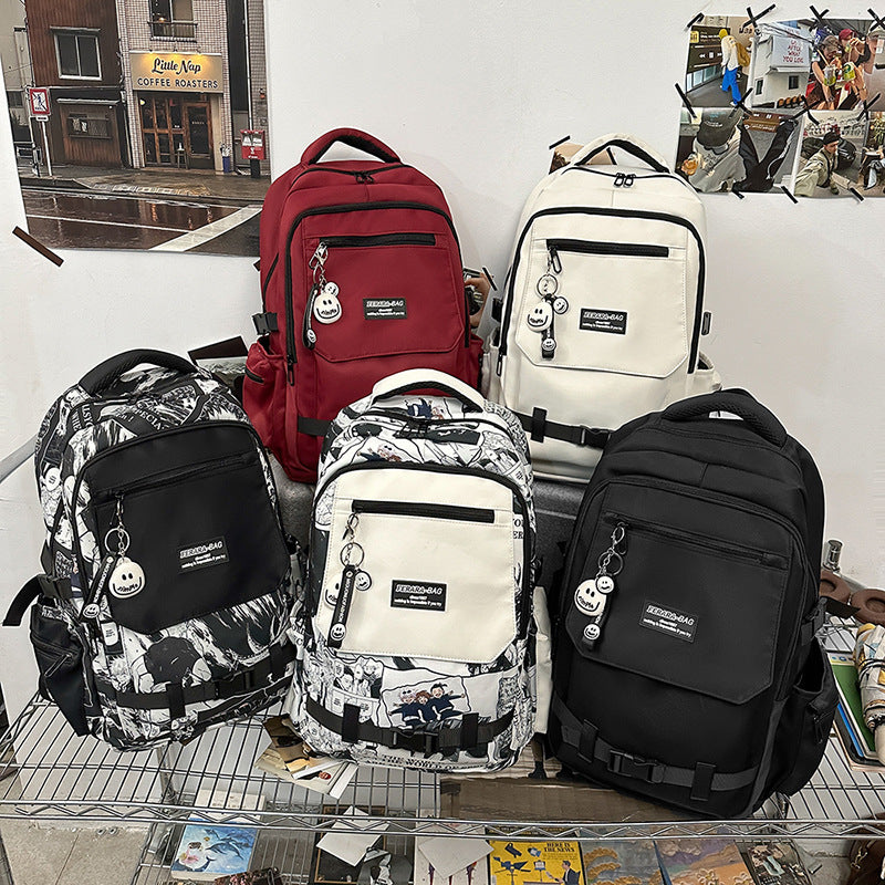 Artistic Graphic Print Backpack LoungeYard — product view 4