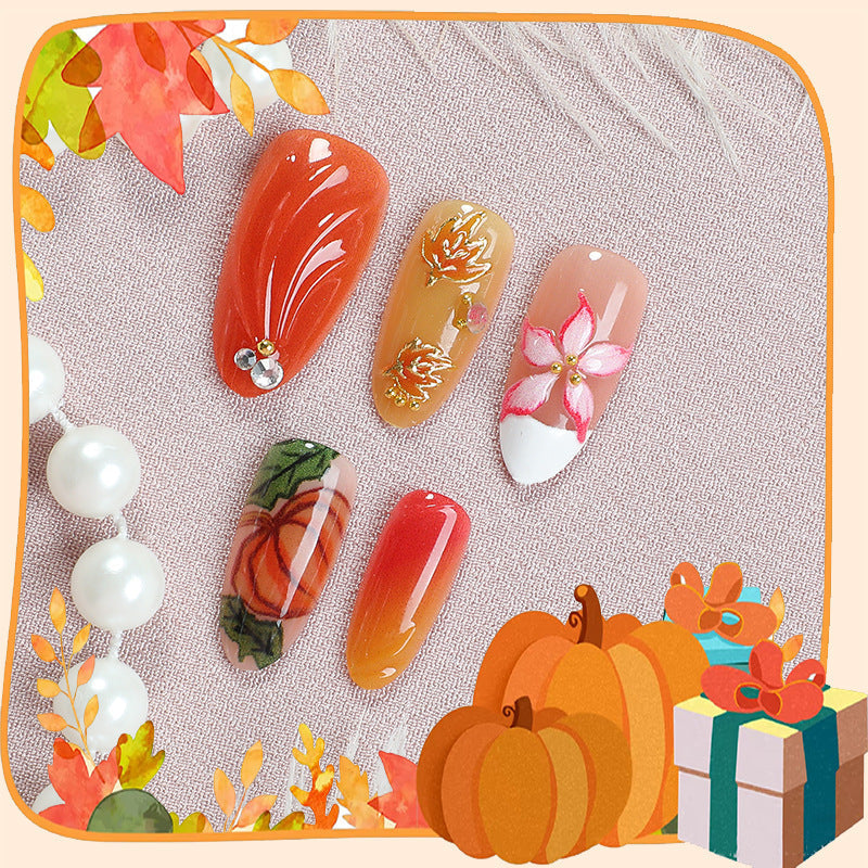 Fall-Themed Artistic Press-On Nails — product view 2