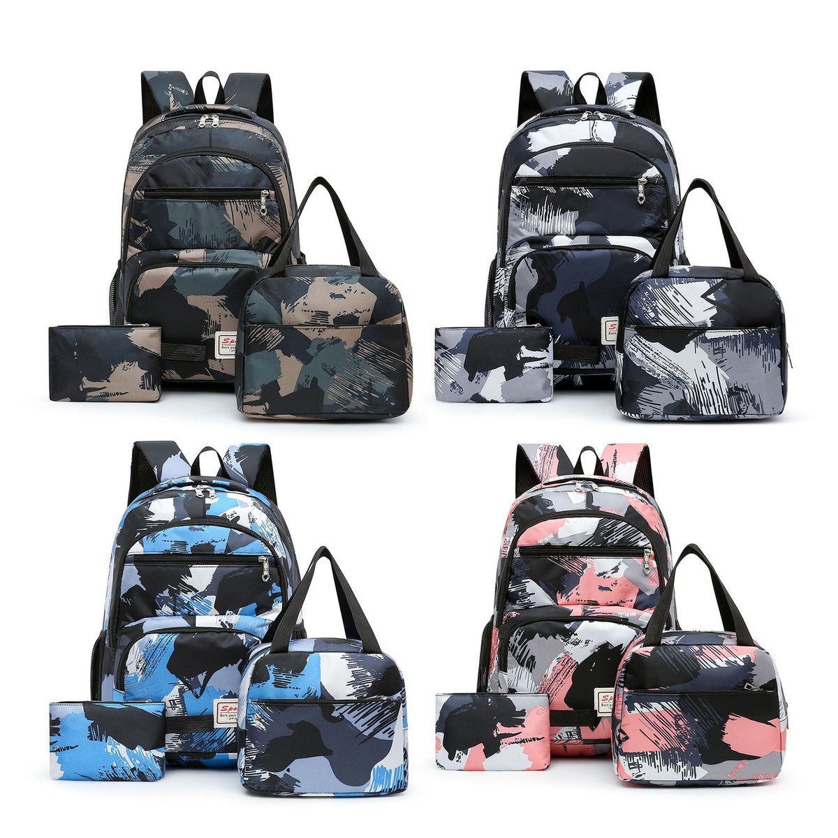 Trendier backpack with insulated lunch box and pencil case LoungeYard — product view 5