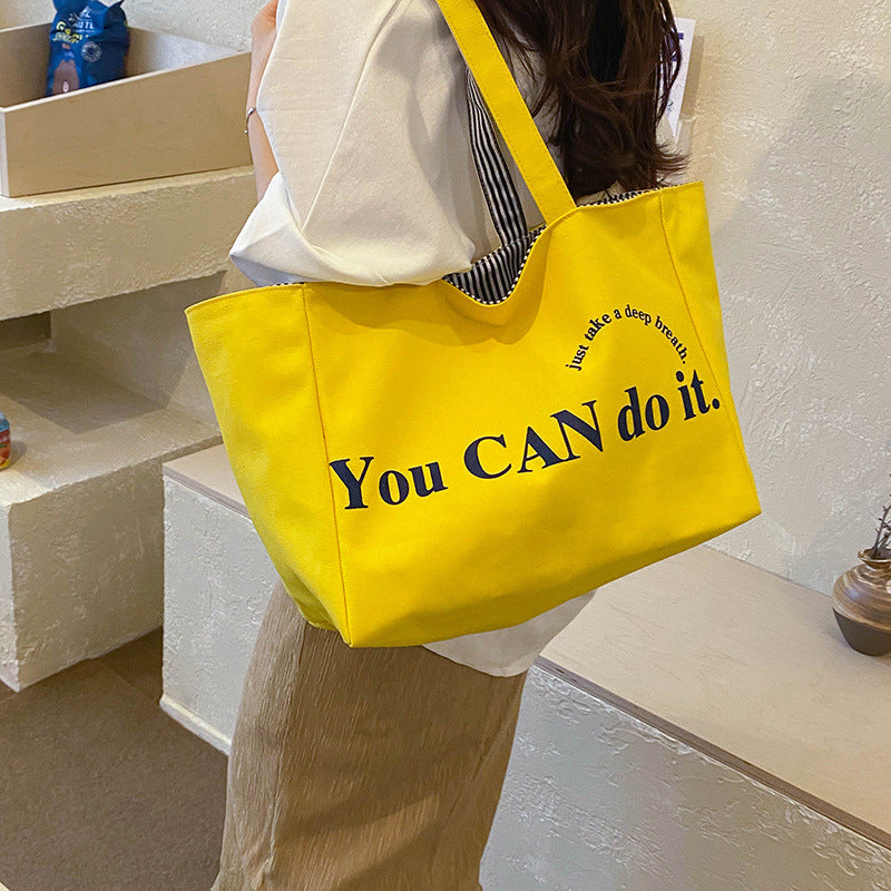 Striped Canvas Tote Bag — product view 4