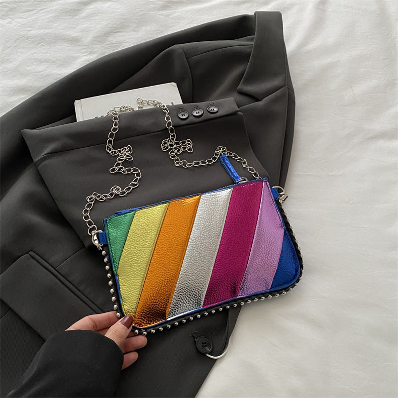 Colorful Metallic Chic Crossbody Bag LoungeYard — product view 6