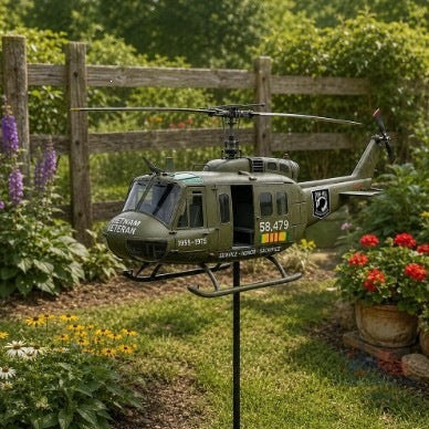 Helicopter Lawn Ornament Bowlift — product view 4