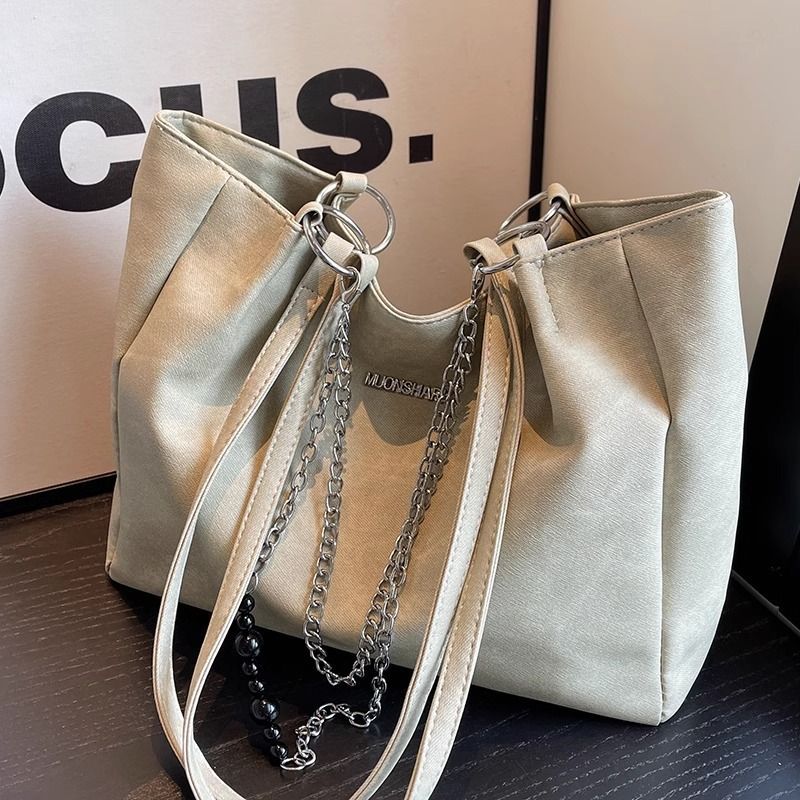 Spacious Soft Faux Leather Tote Bag LoungeYard — product view 6