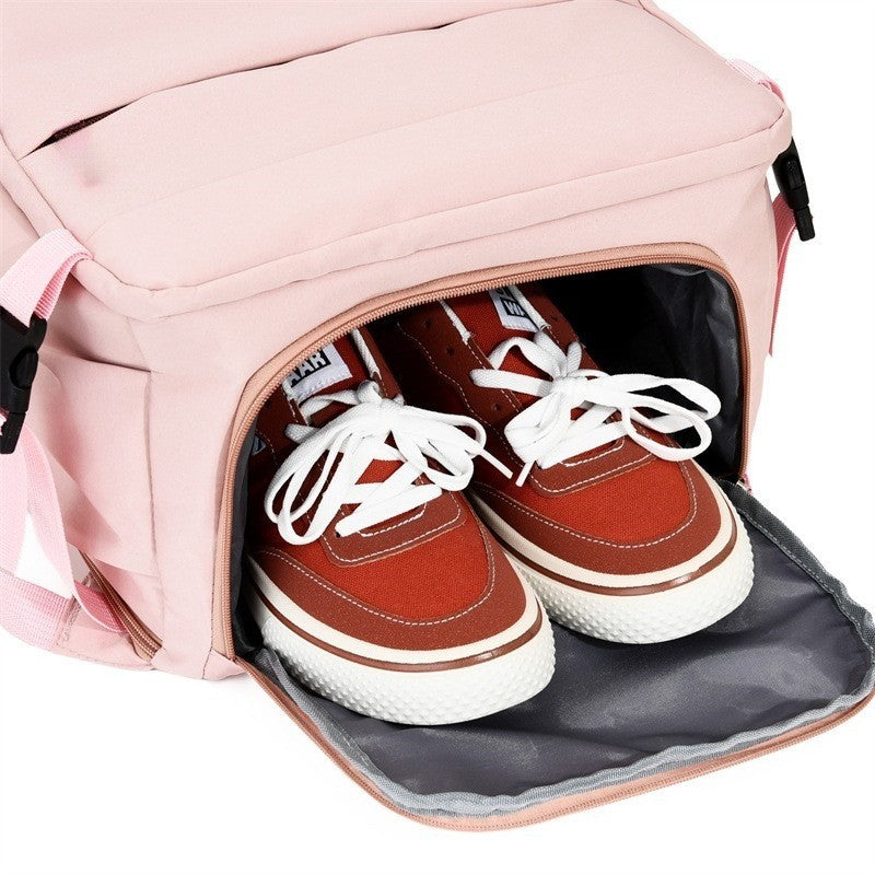 Everyday backpack with ergonomic carrying system and practical compartments LoungeYard — product view 3
