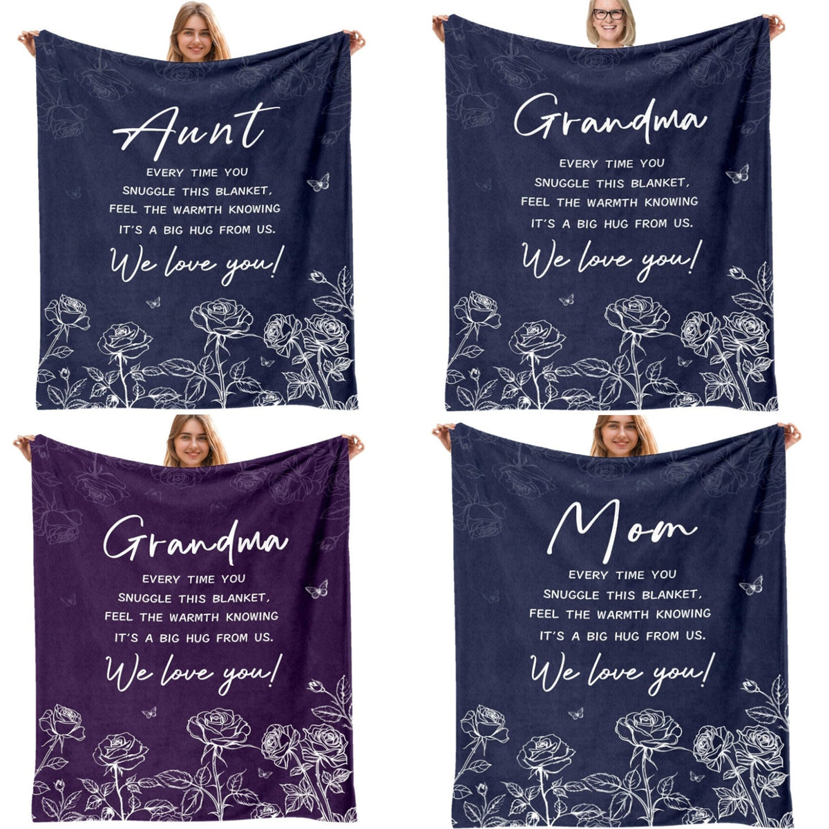 Sentimental Message Throw Blanket — product view 1