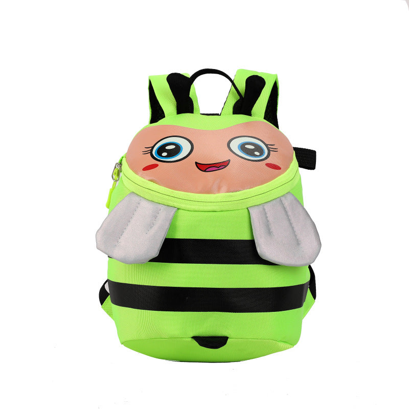 Plush backpack with bee motif and practical compartments LoungeYard — product view 5